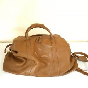100 percent vintage leather travel bag